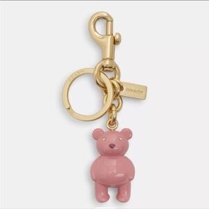 Coach Valentine’s Day Pink Bear Bag Charm | NWT
